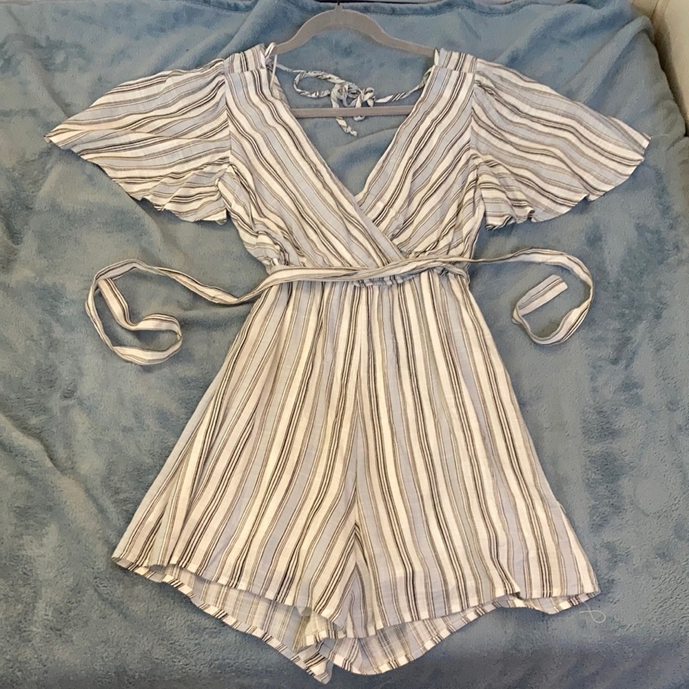 Francesca’s Collections blue rain romper